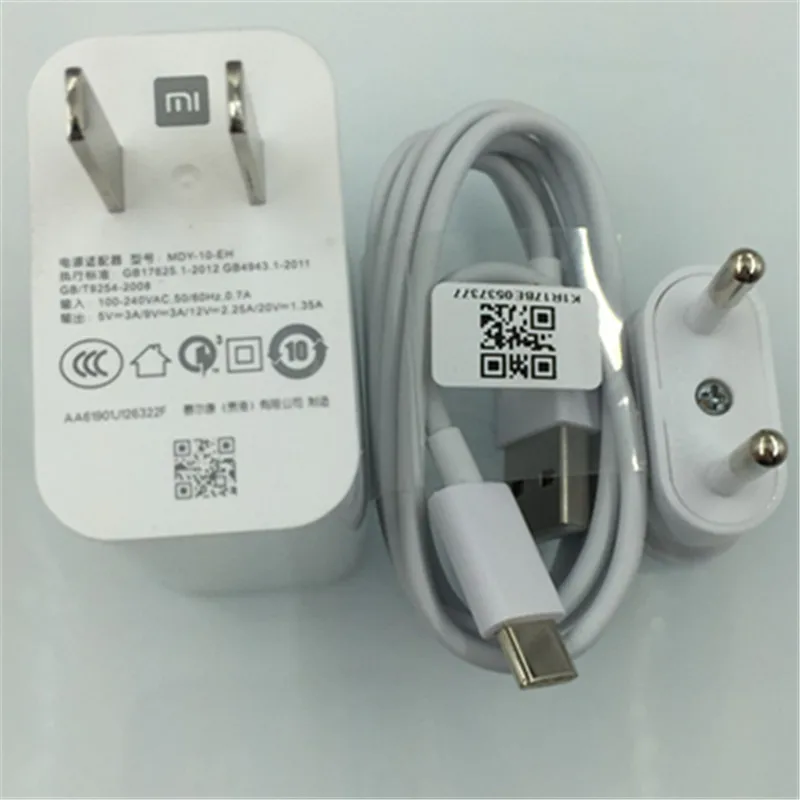 Поддержка беспроводной зарядки адаптер Xiaomi mi 9 27 Вт Usb быстрое зарядное устройство usb-c кабель для mi 8 9 SE CC9 CC9E A3 красный mi K20 Pro Note 7 8 - Тип штекера: US EU Cable