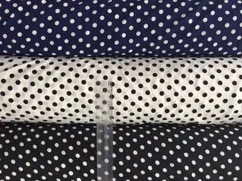 

145cm width Four sides elastic fabric 9mm dots pattern can't see through with stretch for skirt suit-dress headband CH-7610