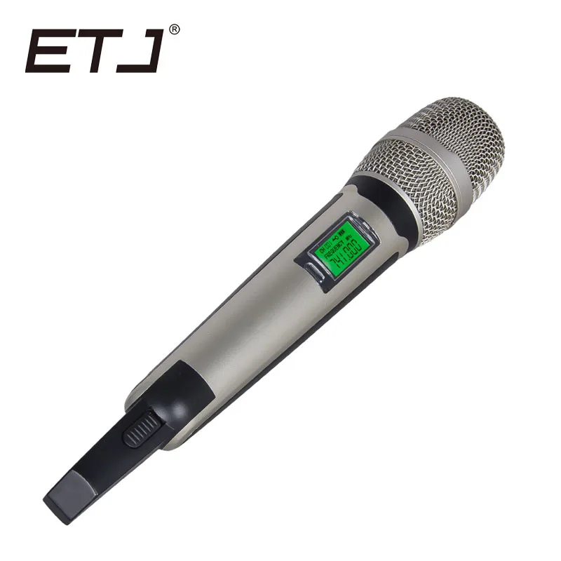 Профессиональный беспроводной микрофон для караоке от бренда ETJ СВЧ SKM9000 двойной