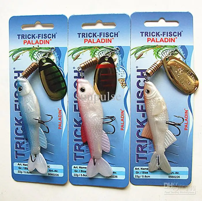 Iscas de Pesca Equipamento de Pesca com Peixes do Mar-macio em Forma de Peixe o Envio Gratuito de Nova Chegada Spinner Bait Duplo Gancho 13g