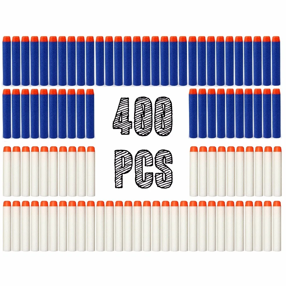 400PCS Soft Bullets 7.2cm Refill Darts for Nerf Blasters Kids Toy Gun Fluorescent children bullets nerf | Игрушки и хобби