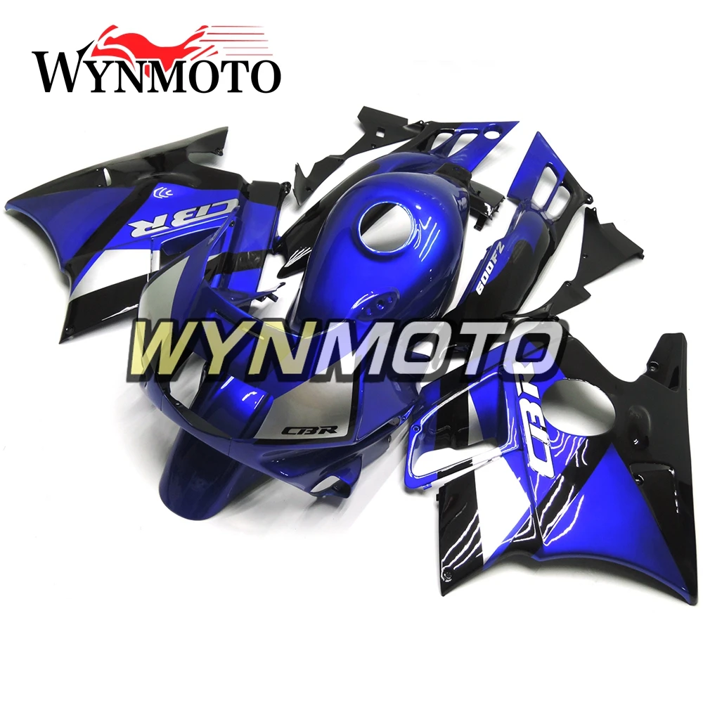 Полный обтекатели для Honda CBR600 F2 1991-1994 1992 1993 год АБС-пластик корпуса Наборы Sportbike тела Наборы синего/серого цветов: черный фитинги