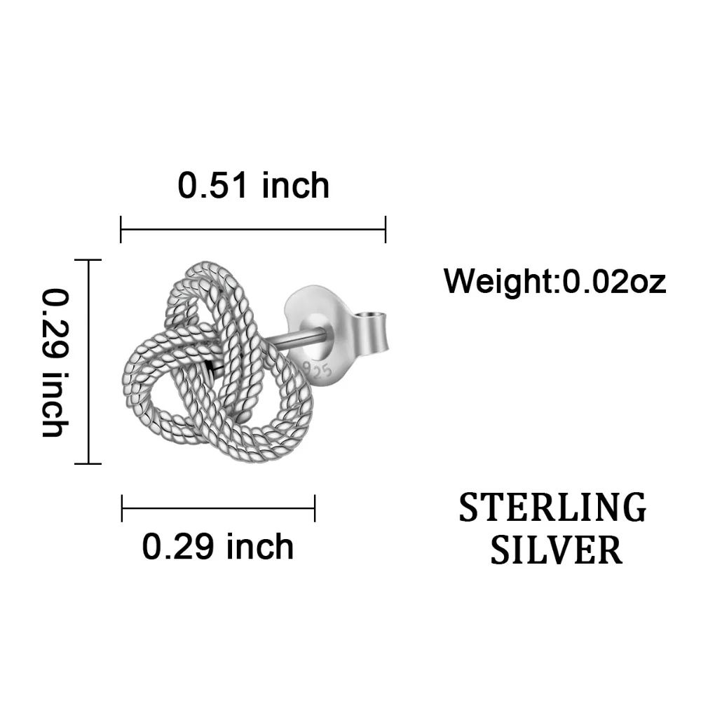 Юдора натуральная 925 пробы серебро Винтаж Узел Троицы уха шпильки ирландский любовь узел серьги для Для женщин Селтикс Fine Jewelry CYE64