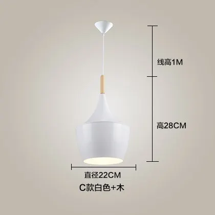 LS003W-WHITE Наклонные внутренние, из кованого железа абажур LS01 ретро Edison современная люстра светодиодный потолочный светильник для гостиной, спальни, дома - Цвет корпуса: LS003W-WHITE