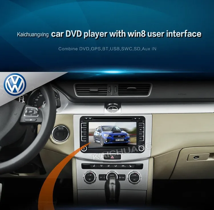 Perfect 2 DIN CAR Radio player  Car DVD for Volkswagen VW Passat /GOLF/ Beetle/EOS/TIGUAN Multimedia Palyer with GPS 7inch Touch Screen 0