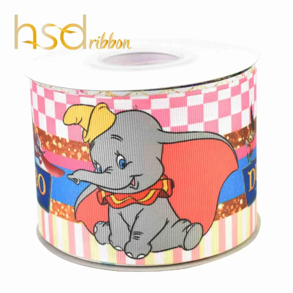HSDRibbon 22 мм 38 мм 50 мм 75 мм Печатные HT Grosgrain ленты 50 ярдов/рулон - Цвет: 02597
