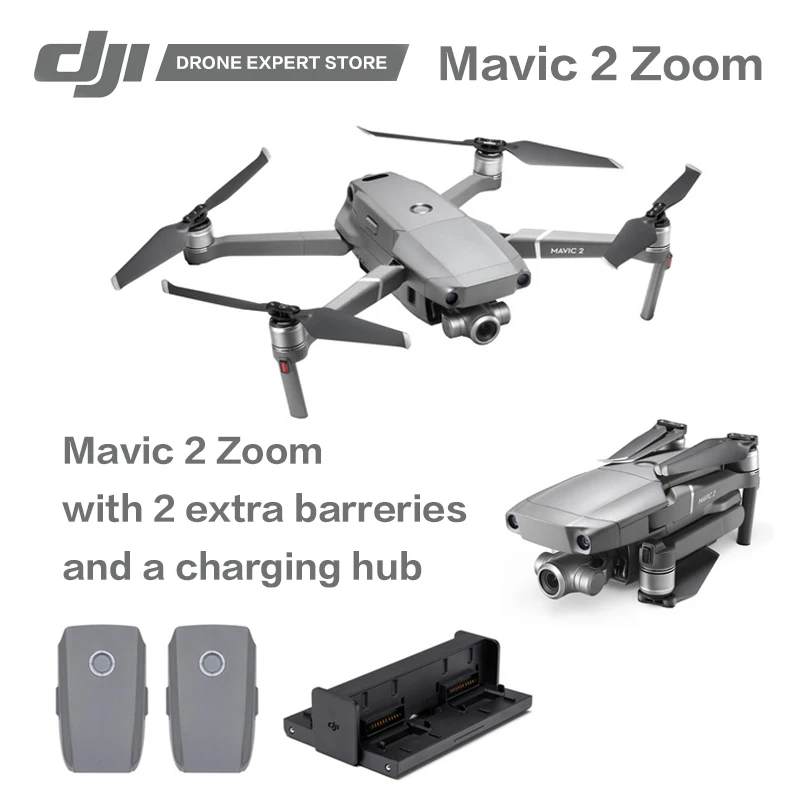 

DJI Original Mavic 2 Zoom with extra 2 batteries and one charging hub 2x Optical Zoom 1/2.3" CMOS Sensor Camera Drone 4K Video