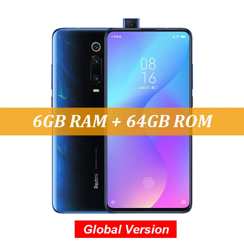 Глобальная версия Xiao mi Red mi K20 Xiaomi mi 9T 6GB 64GB Snapdragon 730 восьмиядерный смартфон - Цвет: Blue 64G