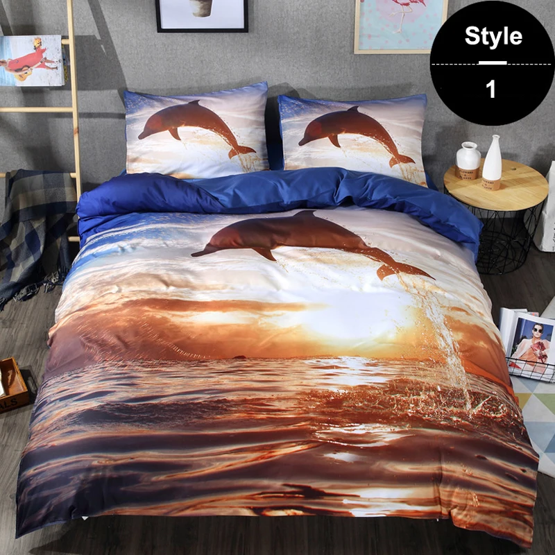 

3D Beautiful Bedding Set S M L Size Different Photo Bed clothes Home Adults Double Bedding Kit Bed Sheet Duvet Cover Pillowcase
