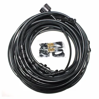 

18M (60feet) High Quality Outdoor 1/4'' Low Pressure Misting System Garden hose Spray head with connector