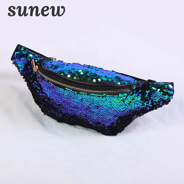 Red Fanny Pack For Women Waistbag Sequin Waist Belt Bum Bag Bumbag Waist Pouch Fannypack Borsa Marsupio Donna Heup Tasje K036