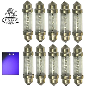 

10Pcs Festoon-36mm C5W Cars LED Bulb Blue lights Super Bright 200 Lumens LED Lamps Replacement Trunk License Plate Lights
