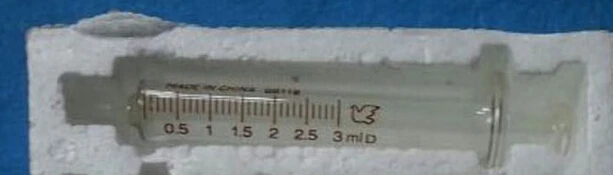 

3ML Glass syringe injector sampler dispensing with ink chemical medicine