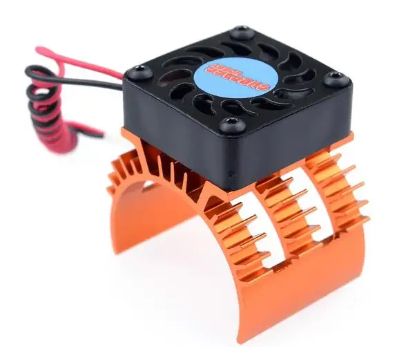 Превзойти хобби, Радиоуправляемый радиатора для 540/550/3650/3660/3670/3674 радиатор двигателя с черным вентилятор охлаждения для 1/10 RC HSP HPI тамийа FS - Цвет: Orange