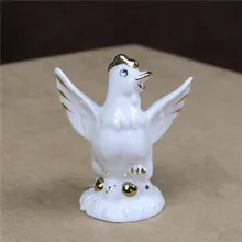 Милая фарфоровая курица для яиц, миниатюрная декоративная керамика, фигурка для цыплят, новинка, подарок и украшение для рукоделия, аксессуары