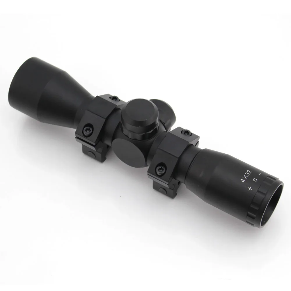 

Tactical 4X32 Compact Riflescopes Sports Rangefinder Reticle Hunting Scopes With Adjustable Rail Mounts