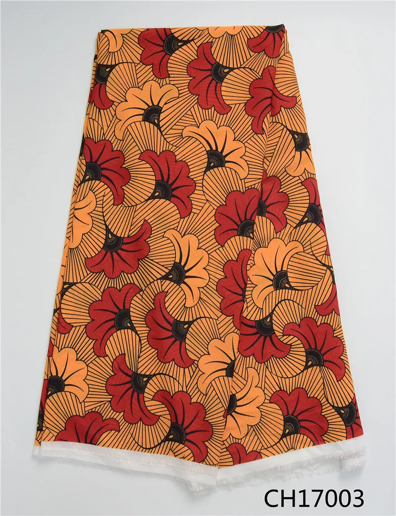 2017 Eco Friendly Chiffon fabric hot selling printed wax design Digital