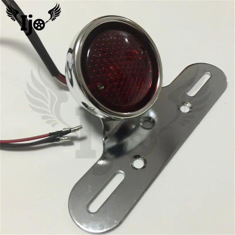 Motorcycle accessories retro style electric car brake lamp electroplating Classic Motorcycle modified general brake taillight 