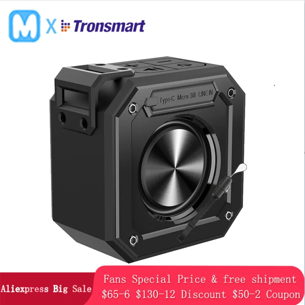  Tronsmart канавка Bluetooth Динамик Колонка Мини SoundBox Портативный Динамик s IPX7 Водонепроницаемый для компьютера с 24 часа воспроизведения 
