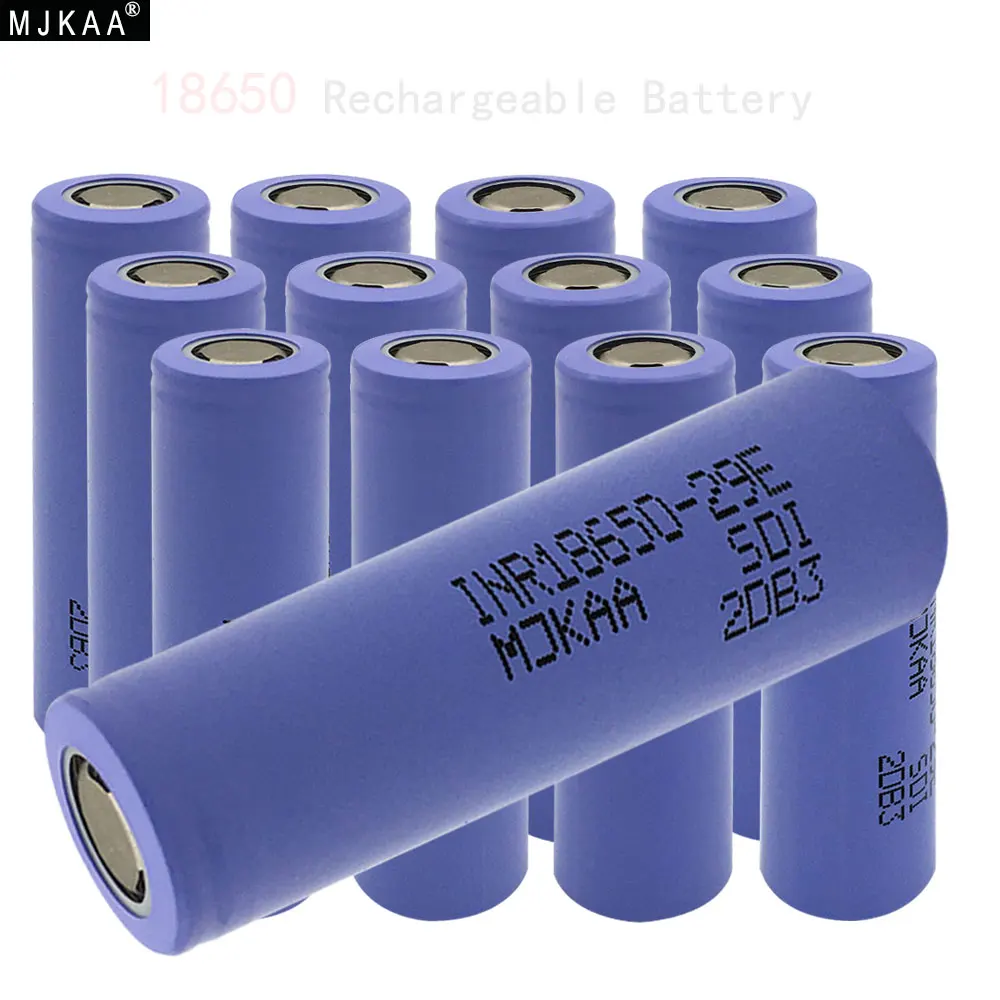 

MJKAA 4pcs Original 18650 2900mAh Flat Head Battery 3.7V Rechargeable Li-ion Batteries for Power Bank Flashlight Battery 18650