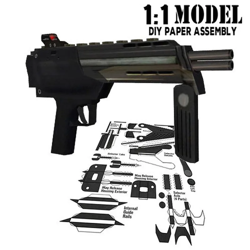 

1:1 XM8 Toy Gun Model Paper Assembled Educational Toy Building Construction Toys Card Model Building Sets