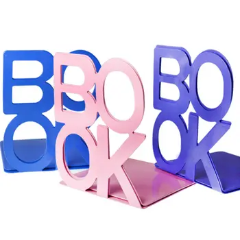 

Coloffice 2PCS/Lot Colorful BOOK Large Business Bookends Desk Organizer Desktop Office Home Book Holder Bookends For Students