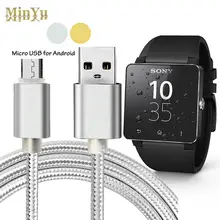 1 Mt Nylon 5pin Micro-usb-daten Sync & Ladekabel für Sony Smartwatch 2, SmartWatch 3 Ladekabel