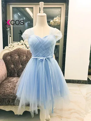 XCOS Sweet Memory Red Bridesmaid Dresses criss-cross Short Wedding Party Prom Dress SW0030 Good Quality Promotion Clean Stock
