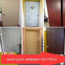 5 м* 90 см ПВХ самоклеющиеся обои, дверь, стол, шкаф, дверь, шкаф, мебель, Отремонтированная спальня, общежития, деревянная зерновая наклейка