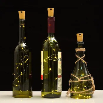 

Copper Wire String Light With Bottle Stopper Led Lights 1M/1.5M/2M Decoration Fairy Lamp Party Home Christmas Wedding Decoration