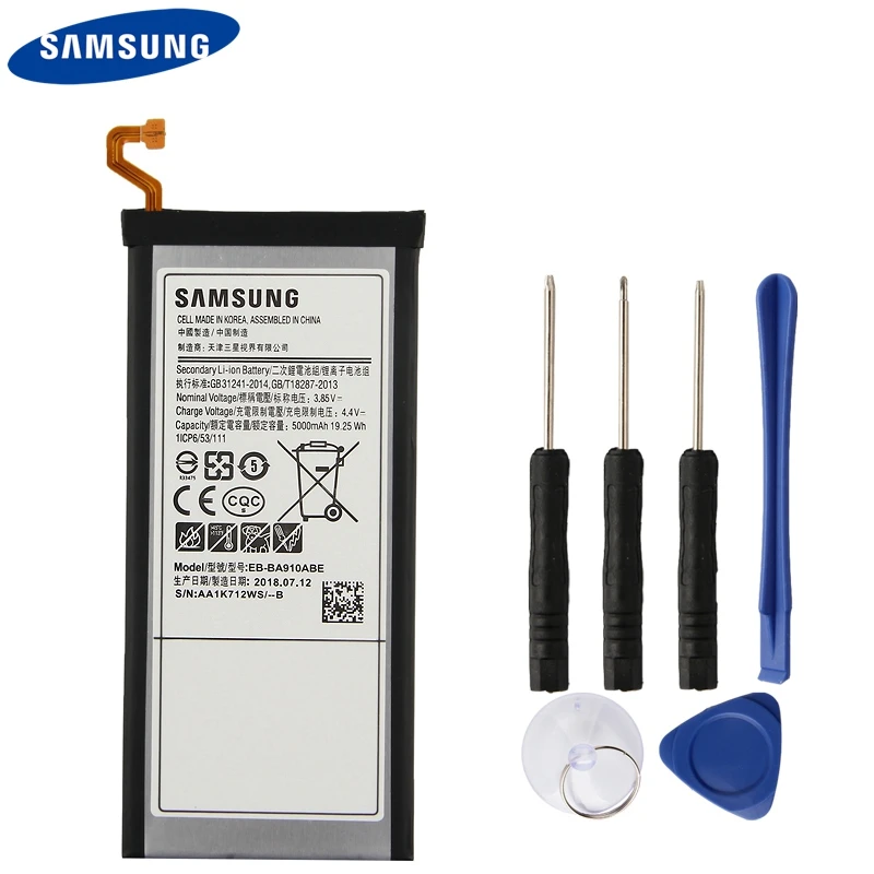 

Original Samsung Battery EB-BA910ABE For Samsung Galaxy A9100 A910F A9+ A9 Pro SM-A9100 Genuine Battery 5000mAh