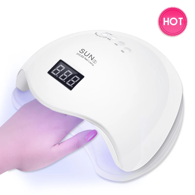 letvægt Brug af en computer fax 54w/36w SUN 5 Uv Led Lamp 48w Manicure Nail Dryer Light Hybrid Lamp For  Nail Gel Uv Lamp For Drying Gel Polish Ice Lamp _ - AliExpress Mobile