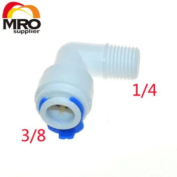 

5pcs 3/8"OD Hose Connection 1/4"BSP Male Elbow Quick Connector RO Water Reverse Osmosis Aquarium System Fitting ST011 B