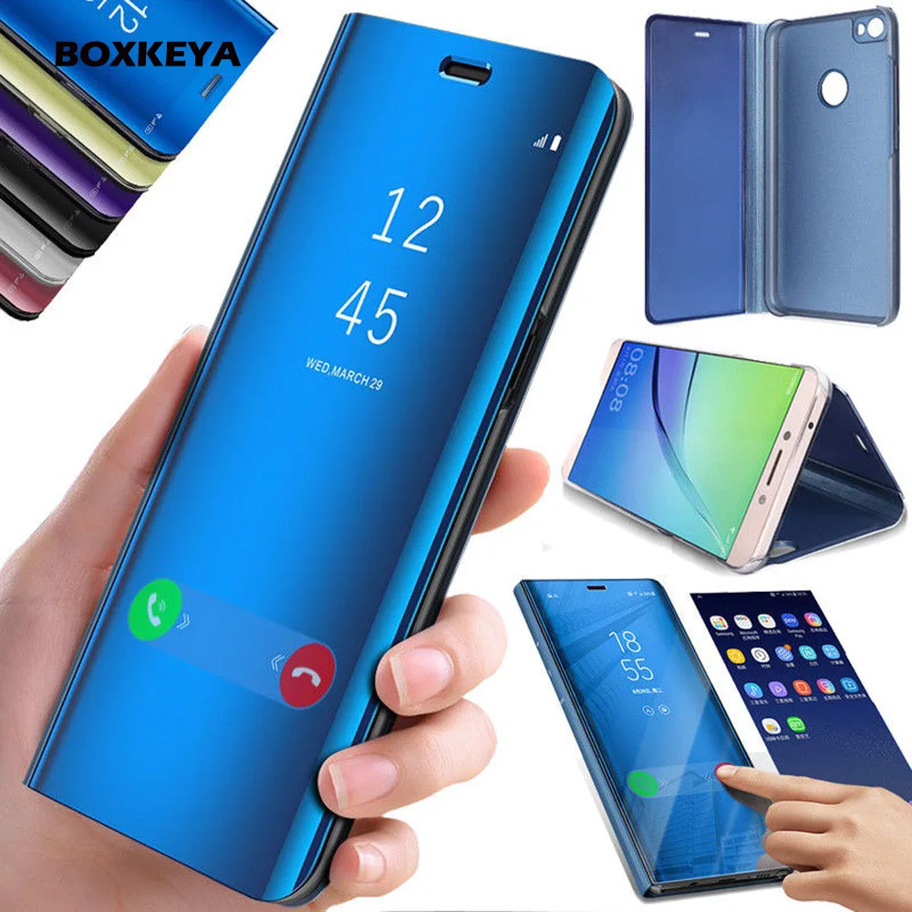 Умные зеркальные чехлы для телефонов Xiomi Xiaomi 6 A1 5X 6X 5C Note 3 Mix 2 Redmi 4X 5 Plus A2 Note5A Note5 Pro
