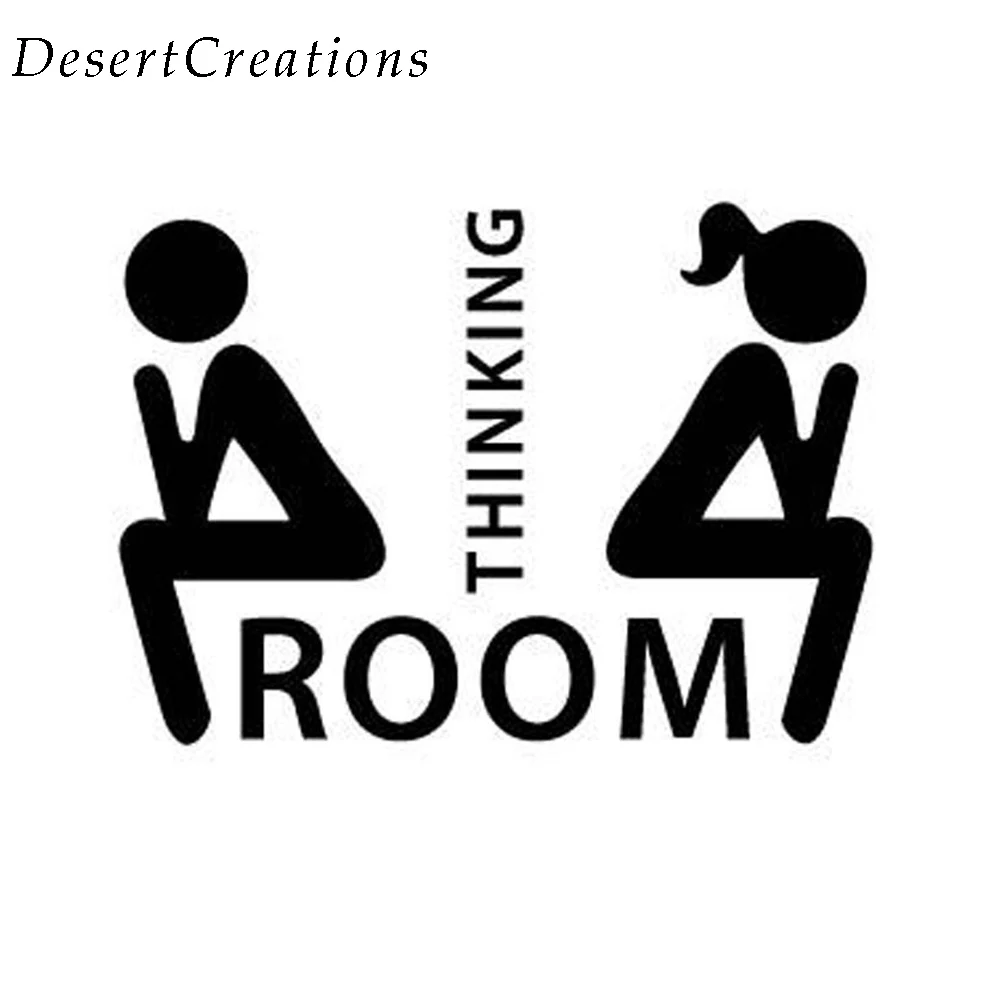 

Removable Thinking Room Tolite&WC Decoration Stickers Cute Fairy Bathroom Toilet Door WC Indication Mark Stickers