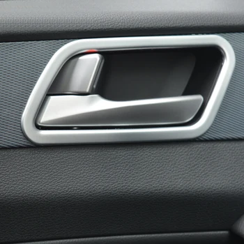 

For Hyundai NiNth sonata 2015 2016 2017 ABS Matte Inner Door Handle Bowl Cover Bezel Trim Catch Molding Garnish Frame 4pcs