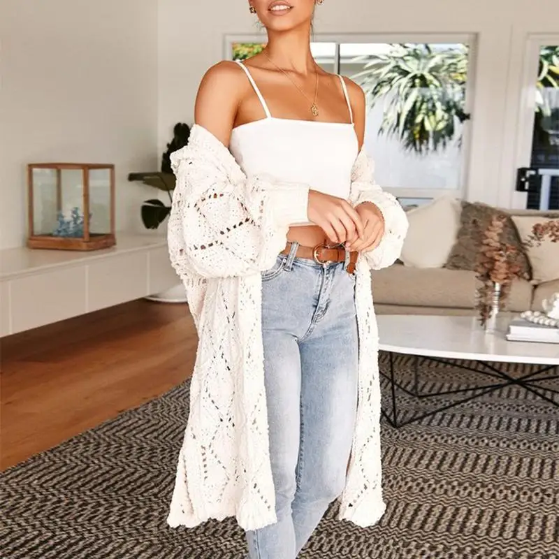 

Turmeric vintage autumn Winter 2019 new lantern sleeve women cardigan Elegant loose causal sweater fashion female long cardigan