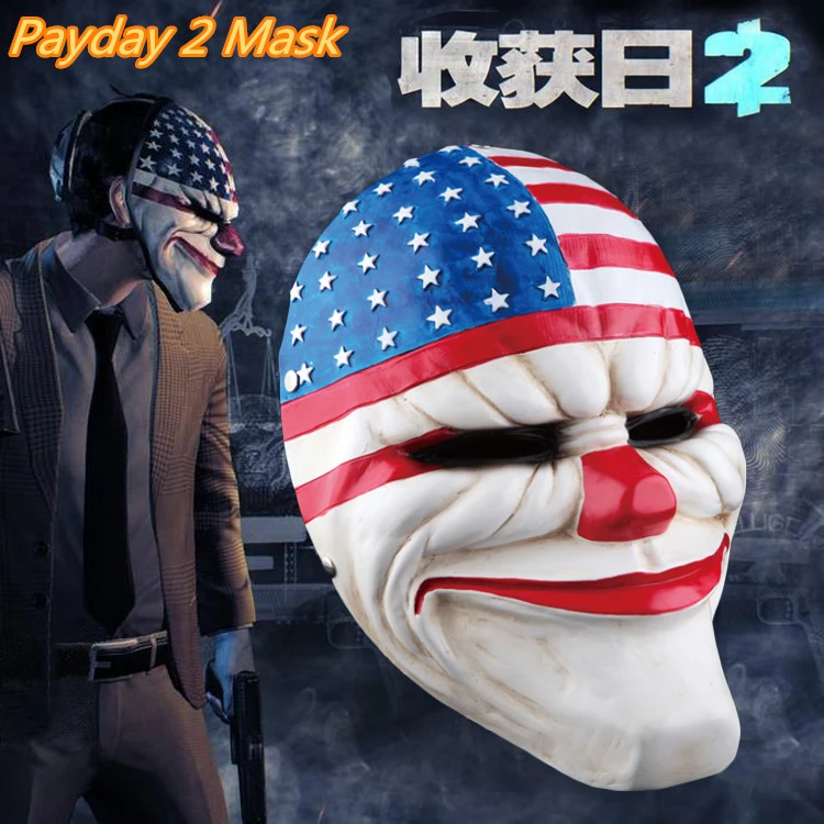 Game Payday 2 Dallas Mask Heist Joker Costume Props Cosplay Halloween Canivals