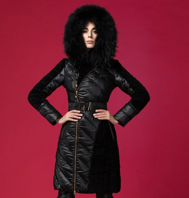 

Luxury Fur Coats Women Down Jacket Long Coat 201 Winter Jacket Women Down and Parka Raccoon fur collar down coat Downs Jackets