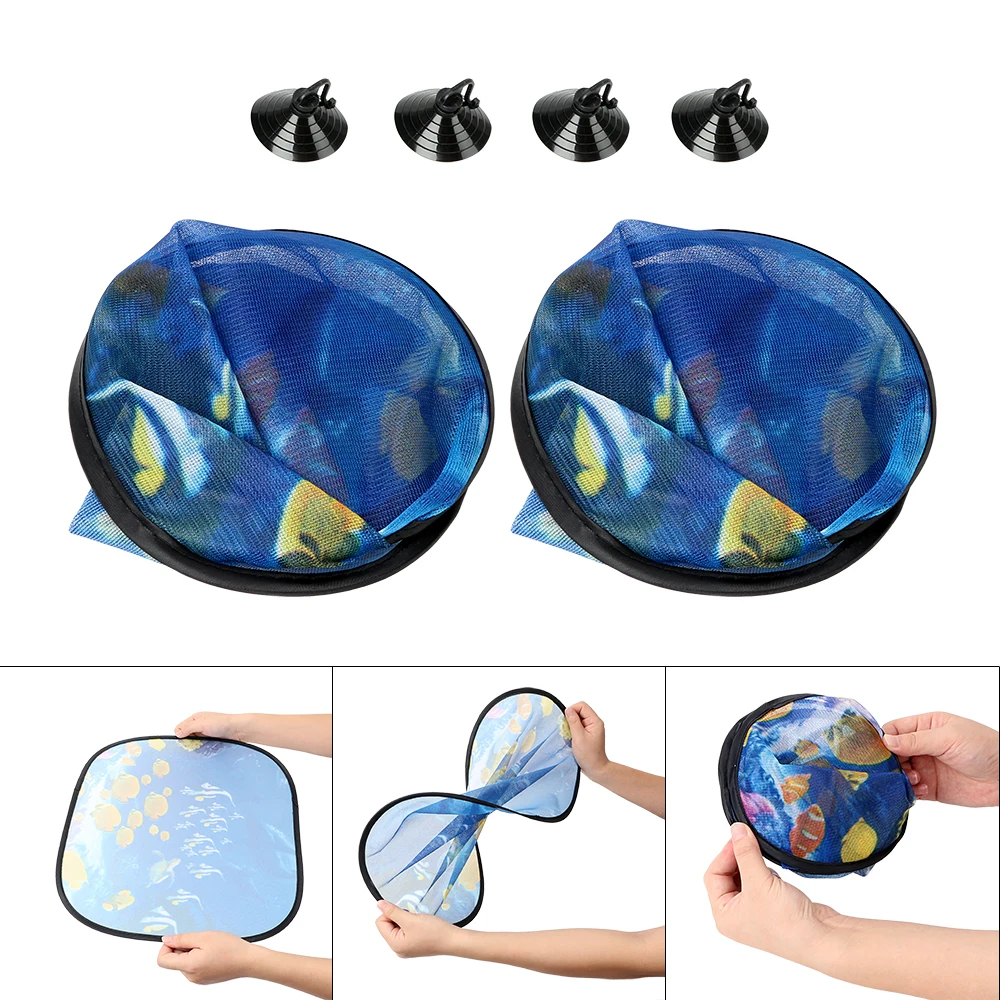2Pcs Car Curtain Side Window Screen Sunshades Windscreen Cover with Suction Windshield Shade Car-styling Car Accessories