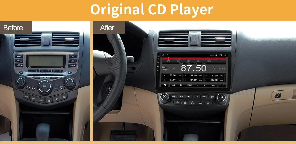 Discount 2G+32G android 8.1 car dvd gps player for Honda Accord 7 2003-2007 with car radio video player gps navigation car stereo 1