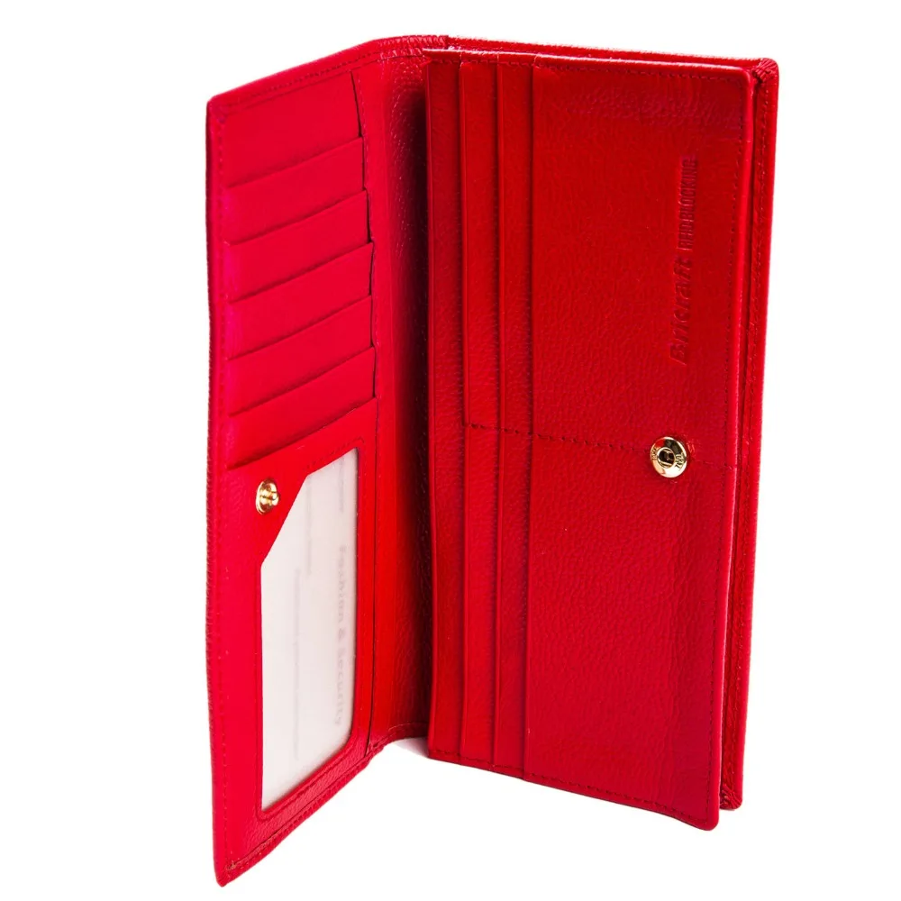 Best Gift Extra Capacity Multi Card RFID Blocking Leather Wallet Purse