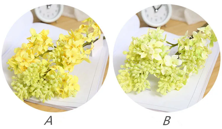 Flone Artificial Lilac Flower Simulation Beads Clove Flowers Fake Plastic Flowers Wedding Home Party Decor Floral Arrangement (3)