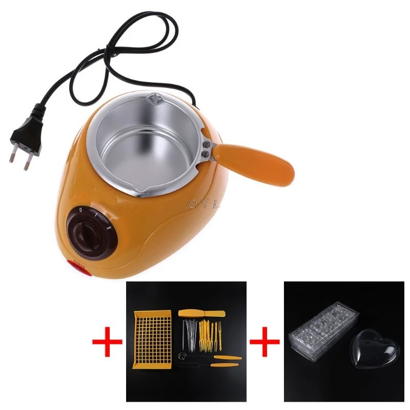 Electric Heating Chocolate Candy Melting Pot Fondue Fountain Machine Kitchen Baking Tool for home