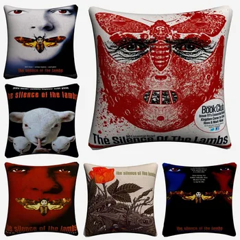 

The Silence Of The Lambs Movie Decorative Cotton Linen Cushion Cover 45x45cm For Sofa Chair Pillowcase Home Decor Almofada
