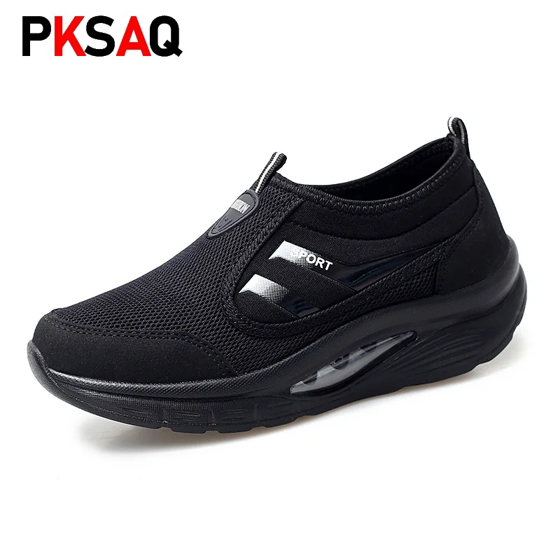 

2019 Spring Women Casual Sneakers Shoes Light Mesh Air Cushioning Ladies Sneakers Chaussures Femme Mocassins Shoes Woman