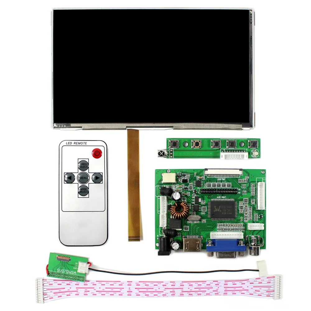 HD MI + VGA 2AV ЖК дисплей плата контроллера с 7 дюймов HV070WSA 100 1024X600 IPS Экран|vga 2av|vga hdmivga vga