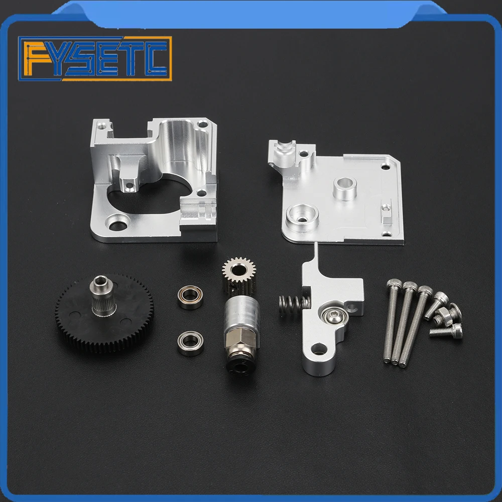 Comprar Extrusora Aero Titan plateada de 1,75mm para impresora Prusa i3 MK2 3D para accionamiento directo y soporte de montaje Bowden