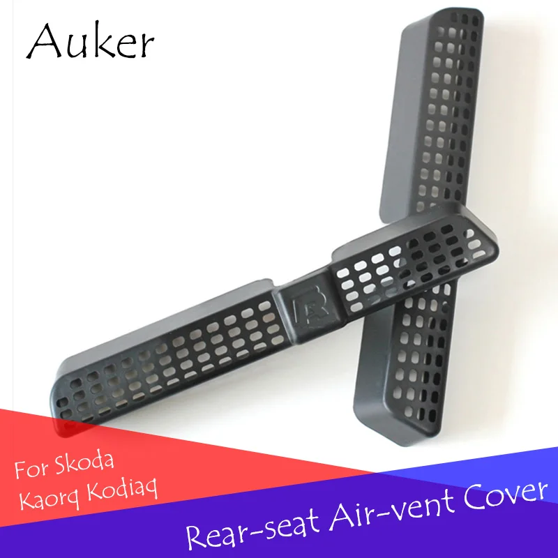 

For Skoda Karoq Kodiaq 2017 2018 Car Under Seat Floor Air Conditioning AC Heater Air Vent Outlet Cover Stickers Car-styling