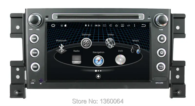 Cheap 2G RAM 8 Core Android 6.0 car dvd player gps for Suzuki grand vitara 2005- 2007 2008 2009 2010 2011 radio multimedia navigation 14